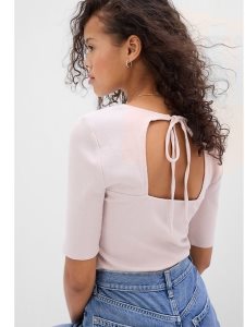 Gap Tie-Back Cutout Rib Rosa Rosa | 4170-APMHV