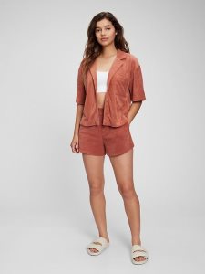 Gap Towel Terry Vacay Shirt Braun | 3485-HFNVS