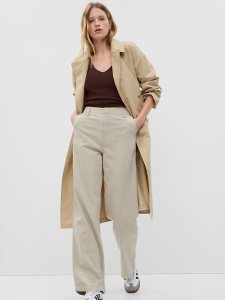 Gap Twill Weite Leg Beige | 4682-OZVMA