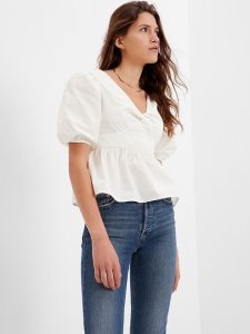 Gap Twist-Front Peplum Weiß | 9186-GXRPS