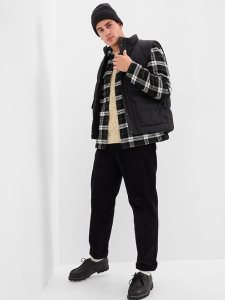 Gap Weite Wale Relaxed Corduroy Schwarz | 8943-PMKJX