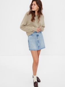 Gap Wolle-Blend Cropped Crewneck Beige | 9260-GAFPC