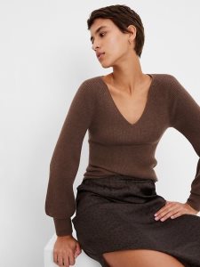 Gap Wolle-Blend Rib Braun | 9623-ENGCL